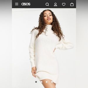 ASOS Cream Sweater Dress